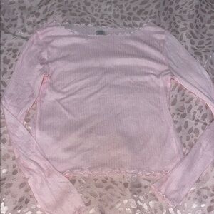 Women's Pink Long Sleeve Top